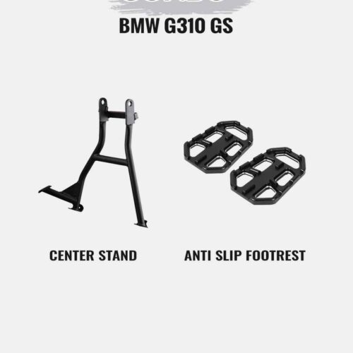 BMW G310GS Combo – Center Stand+Anti Slip Foot Rest Black