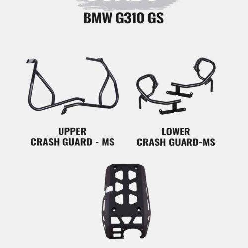 BMW G310GS Combo – Upper Crashguard Black+Lower Crashguard Black+Engine Guard Black