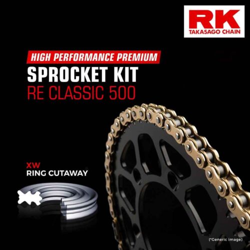 RK Chain Sprocket For Classic 500 38T Rear/18T Front Chain520*102L